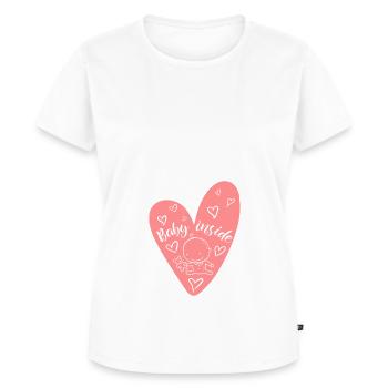 BABY BINNEN ZWANGERSCHAP - Vrouwen Premium Bio T-shirt - wit - Voor - AI Model Female 172 dark (172cm)