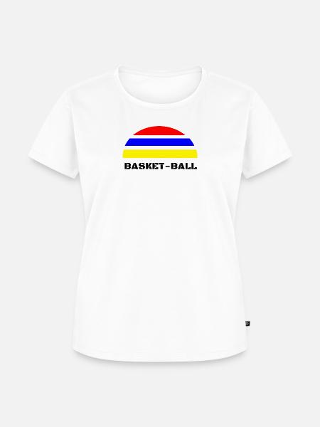 Basketball T-Shirt - Frauen Premium Bio T-Shirt - Weiß