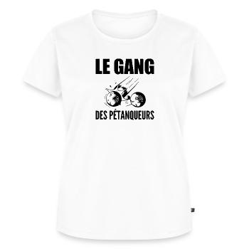 Pétanque, bouliste, fan de pétanque, fête des père - T-shirt Premium bio Femme - blanc - Devant - AI Model Female 172 dark (172cm)
