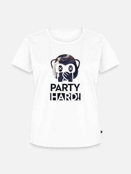 Party Hard! - Frauen Premium Bio T-Shirt - Weiß