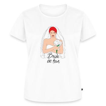 Bride On Tour Red 2 - Women's Premium Organic T-shirt - white - Front - AI Model Female 172 dark (172cm)