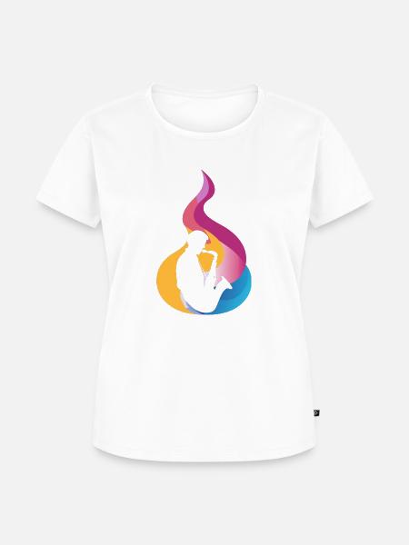 Blasinstrument Jazz - Frauen Premium Bio T-Shirt - Weiß