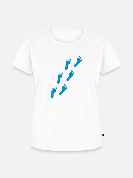 Füße - Frauen Premium Bio T-Shirt - Weiß