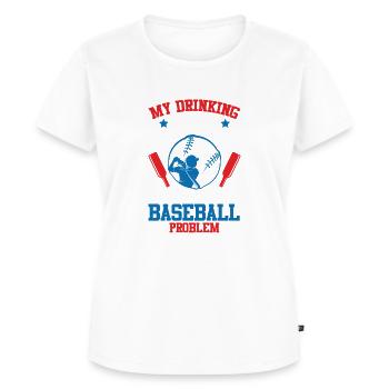 Équipe de baseball sur l’alcool - T-shirt Premium bio Femme - blanc - Devant - AI Model Female 172 dark (172cm)