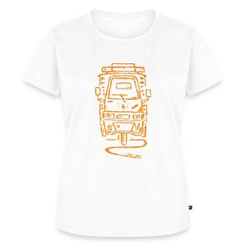 APE50 mit Kasten gelb Ape-tizer - Frauen Premium Bio T-Shirt - Weiß - Vorne - AI Model Female 172 dark (172cm)