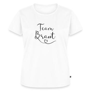 Team Braut / Crew / JGA Jungesellinnenabschied - Frauen Premium Bio T-Shirt - Weiß - Vorne - AI Model Female 172 dark (172cm)