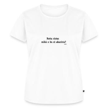 Lapua - Lapua-basierte Harification - home-local love - Frauen Premium Bio T-Shirt - Weiß - Vorne - AI Model Female 172 dark (172cm)