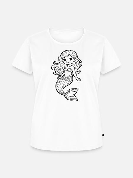 Meerjungfrau - Frauen Premium Bio T-Shirt - Weiß