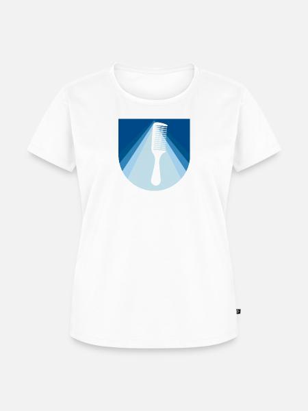 Friseur Schere Frisur - Frauen Premium Bio T-Shirt - Weiß