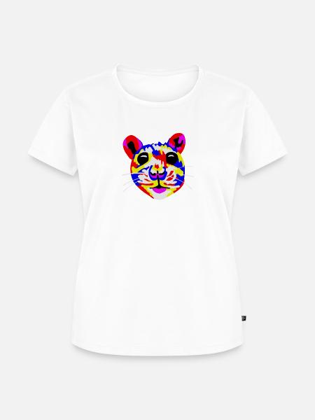 Maus Kopf Klugheit - Logo - Frauen Premium Bio T-Shirt - Weiß