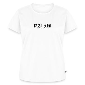 Basst Scho Geschenkidee - Frauen Premium Bio T-Shirt - Weiß - Vorne - AI Model Female 172 dark (172cm)