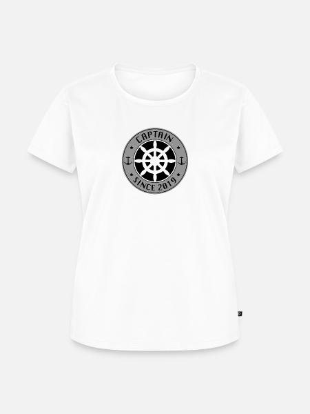 Captain , Kapitän - Frauen Premium Bio T-Shirt - Weiß