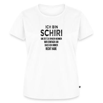 Ich bin Schiri Spruch Geschenkidee - Frauen Premium Bio T-Shirt - Weiß - Vorne - AI Model Female 172 dark (172cm)