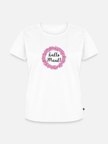 halts Maul - Frauen Premium Bio T-Shirt - Weiß