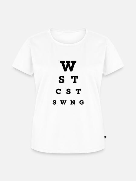 Sehtest für Tänzer - WST CST SWNG - Frauen Premium Bio T-Shirt - Weiß