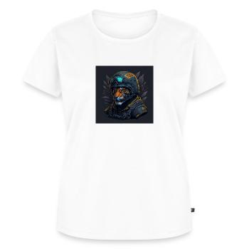 Tiger Soldier Helmet - Women's Premium Organic T-shirt - white - Front - AI Model Female 172 dark (172cm)