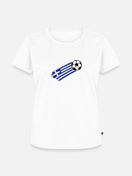 griechenland flagge - Frauen Premium Bio T-Shirt - Weiß