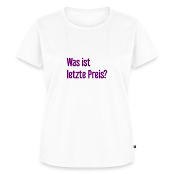Was ist letzte Preis? - Frauen Premium Bio T-Shirt - Weiß - Vorne - AI Model Female 172 dark (172cm)