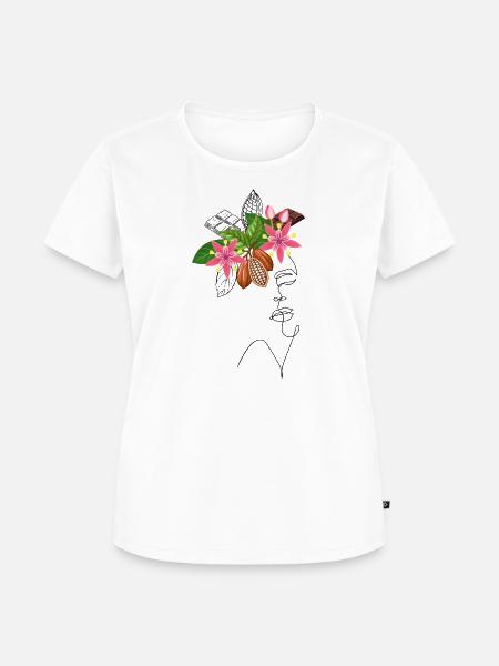 Lady Chocolate - Frauen Premium Bio T-Shirt - Weiß