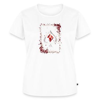 Ass Pik Spielkarte Gruppenkostüm Fasching - Frauen Premium Bio T-Shirt - Weiß - Vorne - AI Model Female 172 dark (172cm)