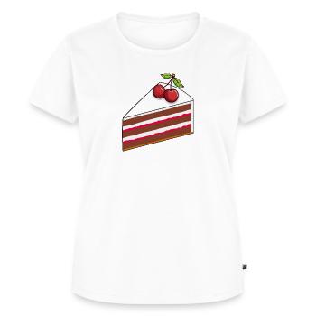 Schwarzwälder Kirschtorte - Frauen Premium Bio T-Shirt - Weiß - Vorne - AI Model Female 172 dark (172cm)