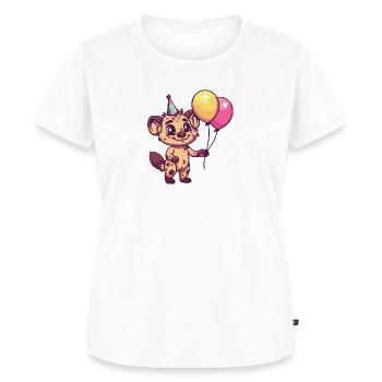 Hyäne Geburtstag Comic Niedlich - Frauen Premium Bio T-Shirt - Weiß - Vorne - AI Model Female 172 dark (172cm)