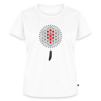 Spiritualismus-Serie Baum des Lebens in Blume - Frauen Premium Bio T-Shirt - Weiß - Vorne - AI Model Female 172 dark (172cm)