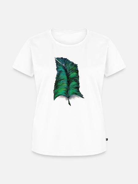 Feder - Frauen Premium Bio T-Shirt - Weiß