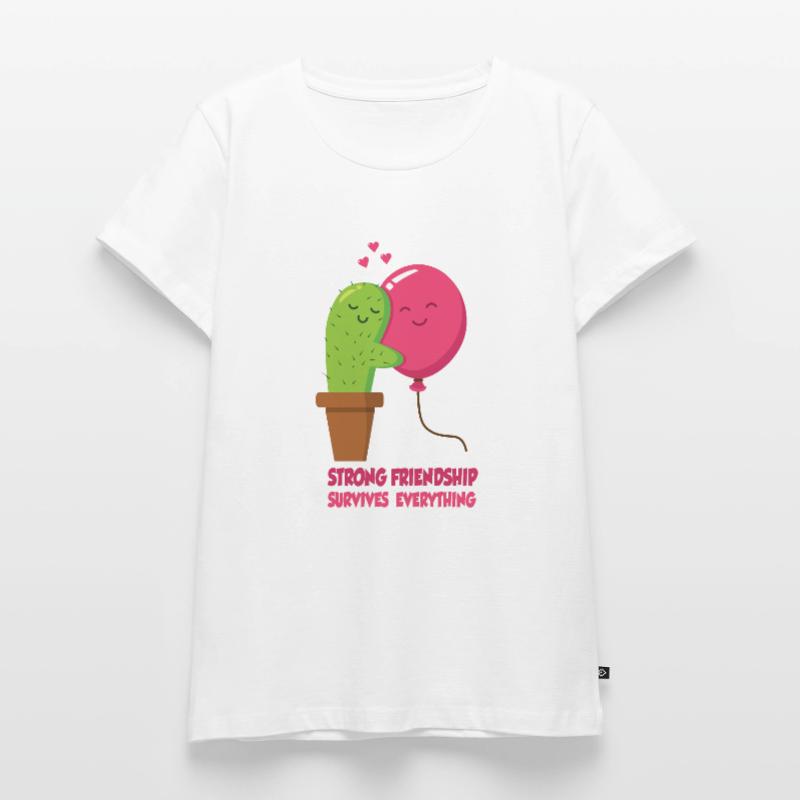 Cactus e mongolfiera - amici - amicizia - amore Maglietta ecologica premium da donna