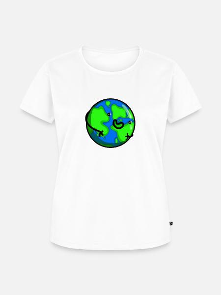 Planet Erde - Frauen Premium Bio T-Shirt - Weiß