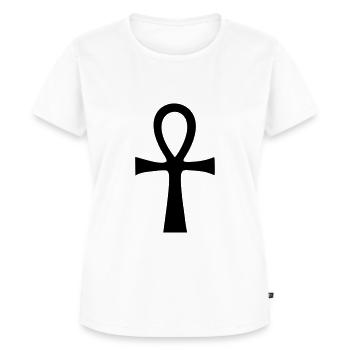 Ankh Egypte symbole - T-shirt Premium bio Femme - blanc - Devant - AI Model Female 172 dark (172cm)