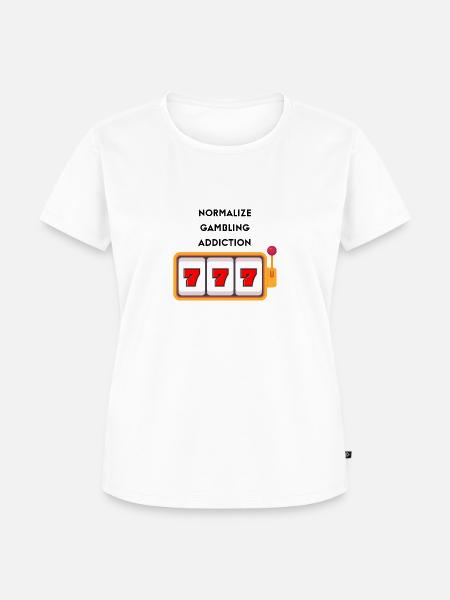 Normalize Gambling - Frauen Premium Bio T-Shirt - Weiß