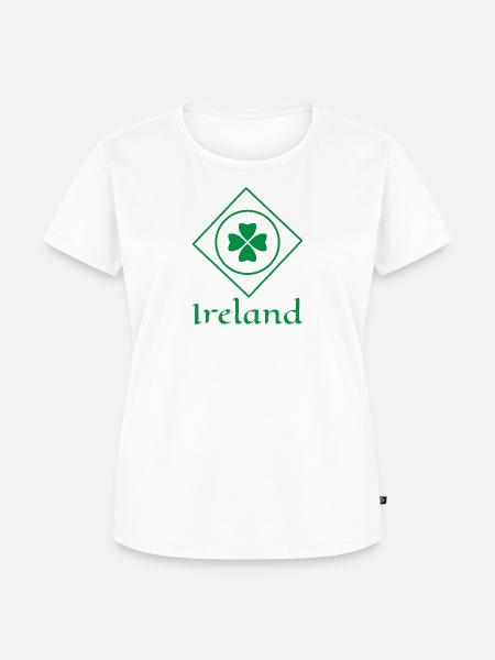 Irland Kleeblatt - Frauen Premium Bio T-Shirt - Weiß
