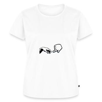 Geek - T-shirt Premium bio Femme - blanc - Devant - AI Model Female 172 dark (172cm)