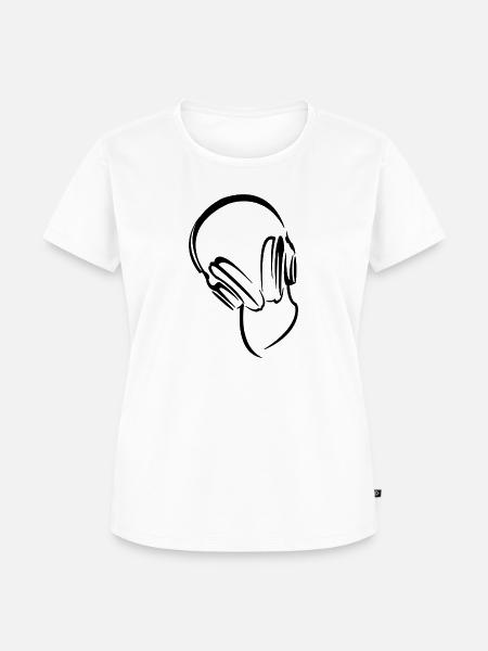 Kopfhörer - Frauen Premium Bio T-Shirt - Weiß