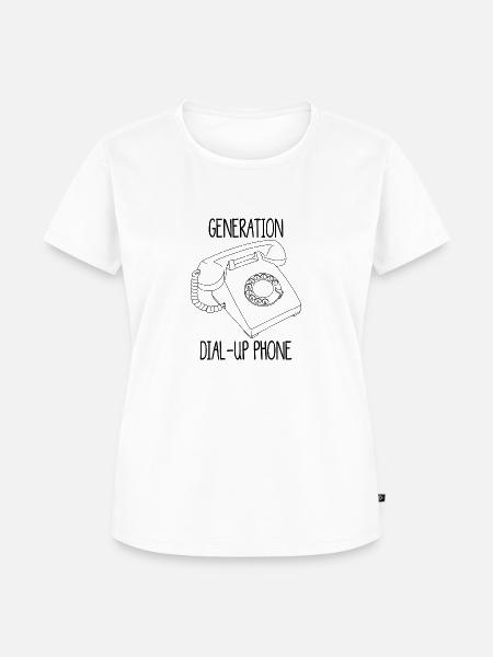Generation DFÜ-Telefon - Frauen Premium Bio T-Shirt - Weiß