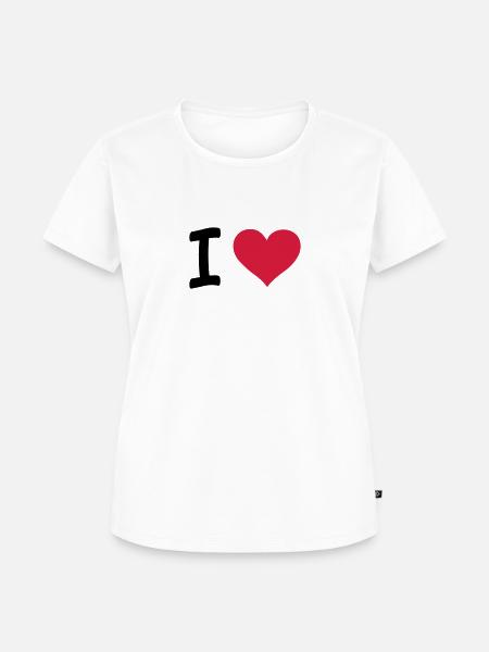 i love - Frauen Premium Bio T-Shirt - Weiß