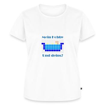mein hobby badewanne - Frauen Premium Bio T-Shirt - Weiß - Vorne - AI Model Female 172 dark (172cm)