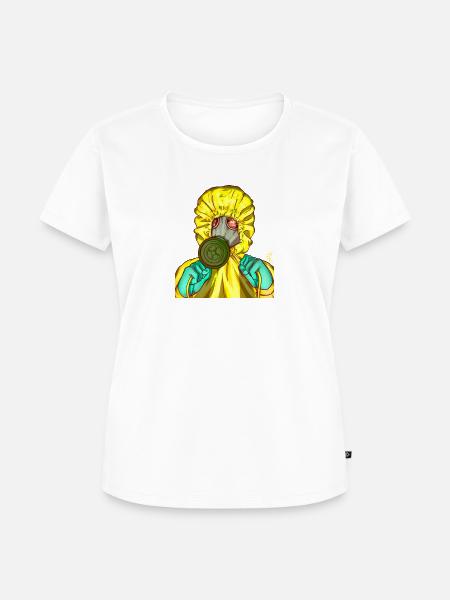 Gasmaske - Frauen Premium Bio T-Shirt - Weiß