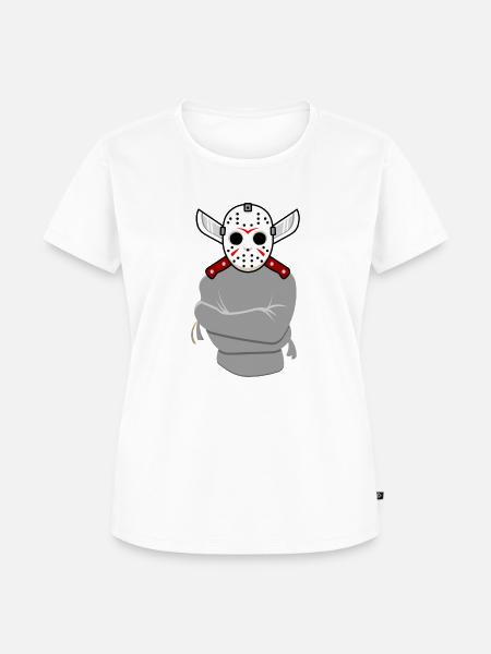Crazy jason - Frauen Premium Bio T-Shirt - Weiß