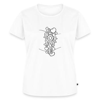Love - Frauen Premium Bio T-Shirt - Weiß - Vorne - AI Model Female 172 dark (172cm)