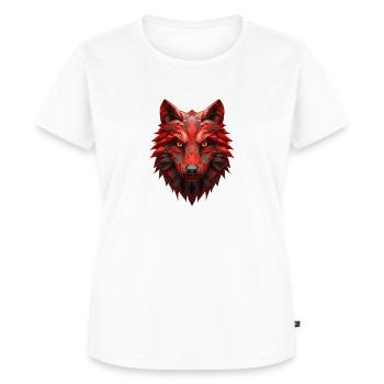 Red Wolf - Women's Premium Organic T-shirt - white - Front - AI Model Female 172 dark (172cm)