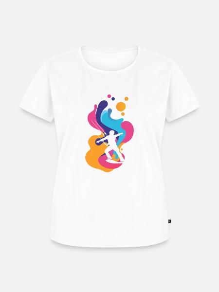 Wakeboarding Wakeboard - Frauen Premium Bio T-Shirt - Weiß