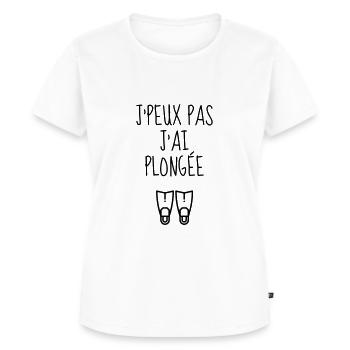Plongée Sous-Marine / Plongeur / Diver / Natation - T-shirt Premium bio Femme - blanc - Devant - AI Model Female 172 dark (172cm)