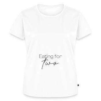 Manger pour deux - T-shirt Premium bio Femme - blanc - Devant - AI Model Female 172 dark (172cm)