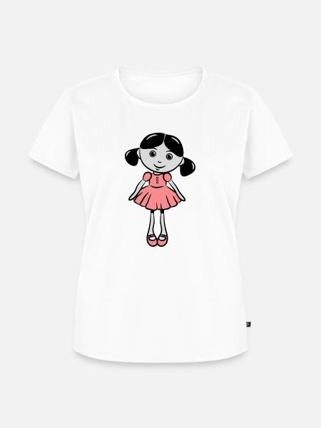Puppe süss nett - Frauen Premium Bio T-Shirt - Weiß