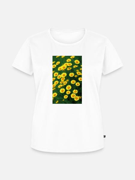 Blumenwiese - Frauen Premium Bio T-Shirt - Weiß