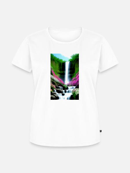 Wasserfall 01 - Frauen Premium Bio T-Shirt - Weiß