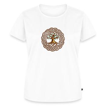Yggdrasil - Frauen Premium Bio T-Shirt - Weiß - Vorne - AI Model Female 172 dark (172cm)