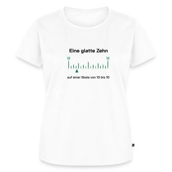 glatte 10 - Frauen Premium Bio T-Shirt - Weiß - Vorne - AI Model Female 172 dark (172cm)